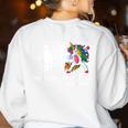 Special Ed Teacher Dabbing Unicorn Teacher Women Women's Sweatshirt Back Print White Special Ed Teacher Dabbing Unicorn Teacher Women Women's Sweatshirt Back Print White