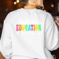 Special Education Dream Team Back To School SPED Teacher Women's Sweatshirt Back Print White Special Education Dream Team Back To School SPED Teacher Women's Sweatshirt Back Print White