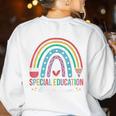 Special Education Dream Team Rainbow SPED Teacher Autism Women's Sweatshirt Back Print White Special Education Dream Team Rainbow SPED Teacher Autism Women's Sweatshirt Back Print White