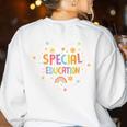Special Education Squad Dream Team SPED Teacher Appreciation Women's Sweatshirt Back Print White Special Education Squad Dream Team SPED Teacher Appreciation Women's Sweatshirt Back Print White