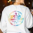 Special Education Squad Dream Team SPED Teacher Back School Women's Sweatshirt Back Print White Special Education Squad Dream Team SPED Teacher Back School Women's Sweatshirt Back Print White