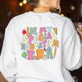 Special Education Teacher Era Inspirational SPED ABA Autism Women's Sweatshirt Back Print White