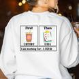 Special Education Teacher First Then Visual I Am Working For Men Women Girls Kids Women's Sweatshirt Back Print White Special Education Teacher First Then Visual I Am Working For Men Women Girls Kids Women's Sweatshirt Back Print White