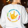 Special Education Teacher Inspirational SPED Teachers Autism Women's Sweatshirt Back Print White Special Education Teacher Inspirational SPED Teachers Autism Women's Sweatshirt Back Print White