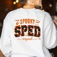 Sped Squad Team Special Education Teacher Halloween Women's Sweatshirt Back Print White Sped Squad Team Special Education Teacher Halloween Women's Sweatshirt Back Print White