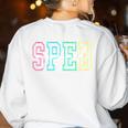 SPED Squad Team SPED Teacher Special Education Teacher Women's Sweatshirt Back Print White SPED Squad Team SPED Teacher Special Education Teacher Women's Sweatshirt Back Print White