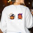 Sped Teacher Halloween First Spooky Then Data Sped Ed Team Women's Sweatshirt Back Print White Sped Teacher Halloween First Spooky Then Data Sped Ed Team Women's Sweatshirt Back Print White
