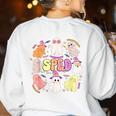 SPED Teacher Halloween Spooky Special Education Team Men Women Kids Women's Sweatshirt Back Print White SPED Teacher Halloween Spooky Special Education Team Men Women Kids Women's Sweatshirt Back Print White