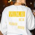Spelling Bee Halloween Pun Costume Beekeeper Teacher Women's Sweatshirt Back Print White Spelling Bee Halloween Pun Costume Beekeeper Teacher Women's Sweatshirt Back Print White