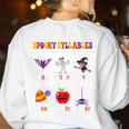 Spooky Syllables Teacher Halloween Educational Kids Women's Sweatshirt Back Print White Spooky Syllables Teacher Halloween Educational Kids Women's Sweatshirt Back Print White