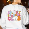 Spooky Teacher Club Halloween Women's Sweatshirt Back Print White