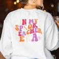 In My Spooky Teacher Era Halloween Teacher Back To School Women's Sweatshirt Back Print White