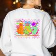 Spooky Teacher Halloween Ghost Fall Autumn Season Women Women's Sweatshirt Back Print White