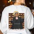 St Jean Baptiste De La Salle Patron Saint Education Teachers Women's Sweatshirt Back Print White St Jean Baptiste De La Salle Patron Saint Education Teachers Women's Sweatshirt Back Print White