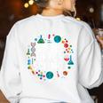 Stand Up For Science STEM Advocacy Pro Scientific Teacher Women's Sweatshirt Back Print White Stand Up For Science STEM Advocacy Pro Scientific Teacher Women's Sweatshirt Back Print White