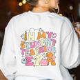 In My Student Teaching Era Back To School Teacher Team Women's Sweatshirt Back Print White In My Student Teaching Era Back To School Teacher Team Women's Sweatshirt Back Print White