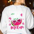 Our Students Are One In A Melon Teacher Watermelon Summer Women's Sweatshirt Back Print White Our Students Are One In A Melon Teacher Watermelon Summer Women's Sweatshirt Back Print White