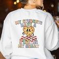 My Students Have A Pizza-My-Heart Valentines Day Teacher Women's Sweatshirt Back Print White