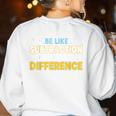 Be Like Subtraction And Make A Difference Teachers Women's Sweatshirt Back Print White Be Like Subtraction And Make A Difference Teachers Women's Sweatshirt Back Print White