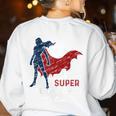 This Is My Super ESL Teacher Costume Lazy Halloween Women's Sweatshirt Back Print White