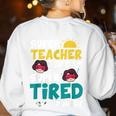Super Hero Teacher Superheroes Women's Sweatshirt Back Print White Super Hero Teacher Superheroes Women's Sweatshirt Back Print White