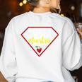 Super Heroe Maestra Espanol Spanish Super Teacher Women's Sweatshirt Back Print White Super Heroe Maestra Espanol Spanish Super Teacher Women's Sweatshirt Back Print White