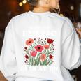 Support Public Education Cute Floral Teacher Red For Ed Women's Sweatshirt Back Print White Support Public Education Cute Floral Teacher Red For Ed Women's Sweatshirt Back Print White