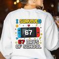 I Survived 67 Days Of School 67 Teacher Squad Matching Women's Sweatshirt Back Print White I Survived 67 Days Of School 67 Teacher Squad Matching Women's Sweatshirt Back Print White