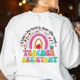 It Takes A Big Heart To Shape Little Minds Teacher Assistant Women's Sweatshirt Back Print White