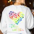 It Takes A Big Heart To Shape Little Minds Teacher Student Men Women Kids Women's Sweatshirt Back Print White