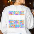 Tap Dance Words Lover Tap Dancer Dancing Teacher Women's Sweatshirt Back Print White Tap Dance Words Lover Tap Dancer Dancing Teacher Women's Sweatshirt Back Print White