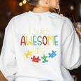 I Teach Awesome Kids Shirt Autism Special Education Teacher Women's Sweatshirt Back Print White I Teach Awesome Kids Shirt Autism Special Education Teacher Women's Sweatshirt Back Print White