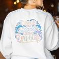 I Teach The Cutest Little Dolphins Cute Animal Teacher Women's Sweatshirt Back Print White I Teach The Cutest Little Dolphins Cute Animal Teacher Women's Sweatshirt Back Print White