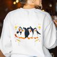 I Teach The Cutest Little Penguins Cute School Teacher Tee Women's Sweatshirt Back Print White I Teach The Cutest Little Penguins Cute School Teacher Tee Women's Sweatshirt Back Print White