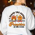I Teach The Cutest Pumpkins In The Patch Halloween Teacher For Men Women Kids Women's Sweatshirt Back Print White I Teach The Cutest Pumpkins In The Patch Halloween Teacher For Men Women Kids Women's Sweatshirt Back Print White
