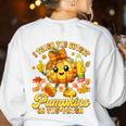 I Teach The Cutest Pumpkins In The Patch Teacher Halloween Women's Sweatshirt Back Print White