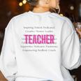 TEACH Inspirational Teacher Comfortable & Stylish T-Shirt Women's Sweatshirt Back Print White TEACH Inspirational Teacher Comfortable & Stylish T-Shirt Women's Sweatshirt Back Print White