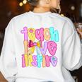 Teach Love Inspire Preppy Back To School Teacher Women Women's Sweatshirt Back Print White Teach Love Inspire Preppy Back To School Teacher Women Women's Sweatshirt Back Print White