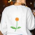 Teach Love Inspire Teachers Inspirational Flower Teachers Women's Sweatshirt Back Print White