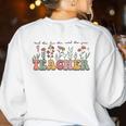 Teach Them Love Them Watch Them Grow Teacher Women's Sweatshirt Back Print White Teach Them Love Them Watch Them Grow Teacher Women's Sweatshirt Back Print White