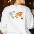 Teach Peace Teacher Teacher Women's Sweatshirt Back Print White Teach Peace Teacher Teacher Women's Sweatshirt Back Print White