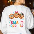 I Teach Smart Cookies Cute Back To School Teacher Women's Sweatshirt Back Print White