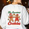 I Teach The Smartest Cookies In The Batch Teacher Christmas For Men Women Kids Women's Sweatshirt Back Print White I Teach The Smartest Cookies In The Batch Teacher Christmas For Men Women Kids Women's Sweatshirt Back Print White