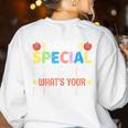 I Teach Special Education SPED Special Education Teacher For Men Women Women's Sweatshirt Back Print White