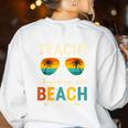 Teach I Thought You Said Beach Teacher Summer Vacation Women's Sweatshirt Back Print White Teach I Thought You Said Beach Teacher Summer Vacation Women's Sweatshirt Back Print White
