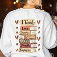 I Teach History Month Black Teacher Melanin Women's Sweatshirt Back Print White