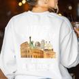 I Teach Young People About Dead People History Teachers Women's Sweatshirt Back Print White