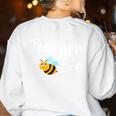 Teacher Bee Bumblebee Back To School Women's Sweatshirt Back Print White Teacher Bee Bumblebee Back To School Women's Sweatshirt Back Print White