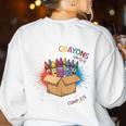 Teacher We Are Like a Box Of Crayons Women's Sweatshirt Back Print White Teacher We Are Like a Box Of Crayons Women's Sweatshirt Back Print White