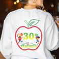Teacher Celebrating 30 Years Of Teaching Students School Women's Sweatshirt Back Print White
